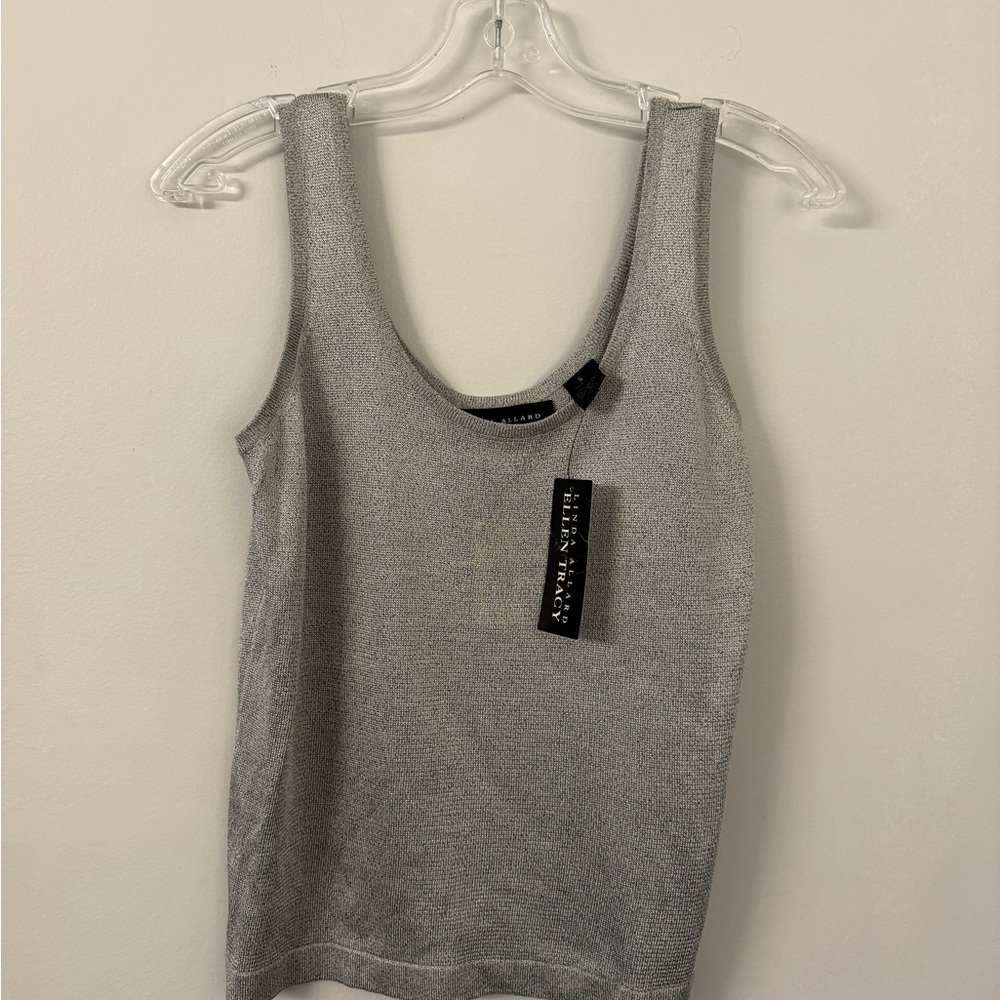 Ellen Tracy Silver Tank Top